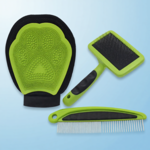 3-Piece Pet Massage & Grooming Glove Set