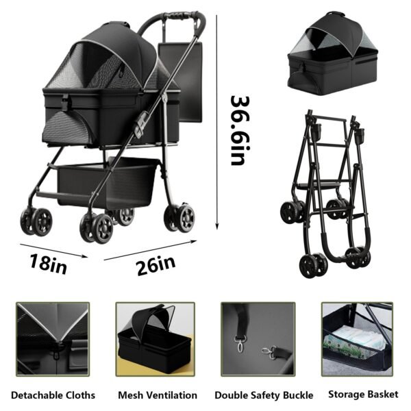 BA017AD0F9EE5F6866A11D80F356C40A.jpeg Folding 2-in-1 Pet Dog Cart