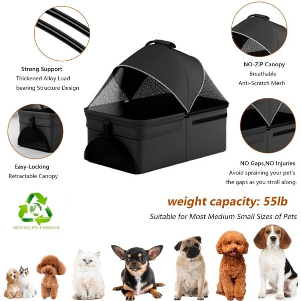 E60F0BB306CFF2AD4BFB872AEBA2E019.jpeg Folding 2-in-1 Pet Dog Cart